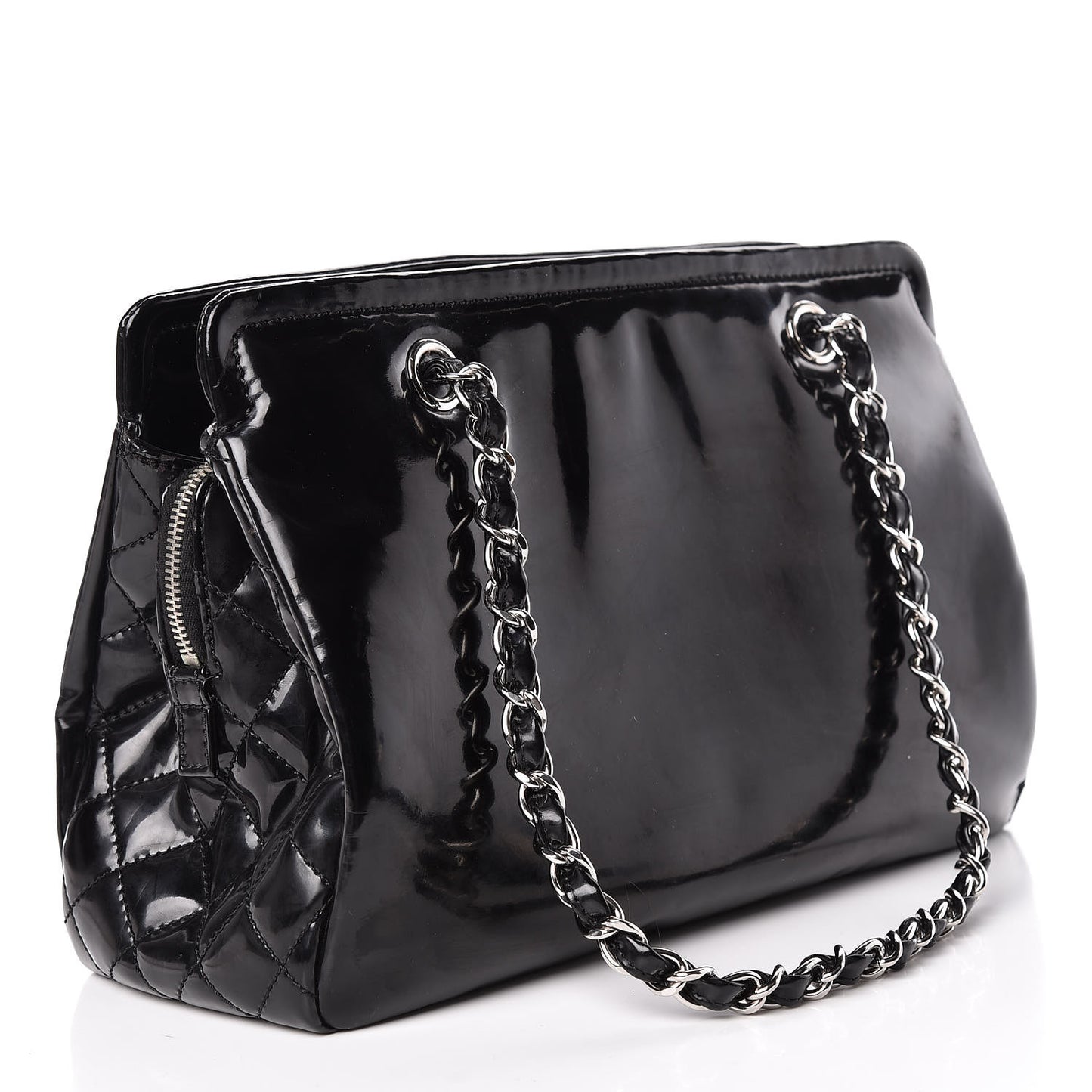 Vinyl Lipstick Ligne Tote Black