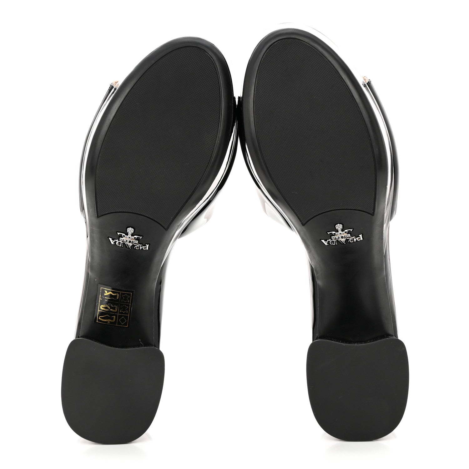 Prada Vernice 65mm Platform Sandals 35.5 Black 5 of 10