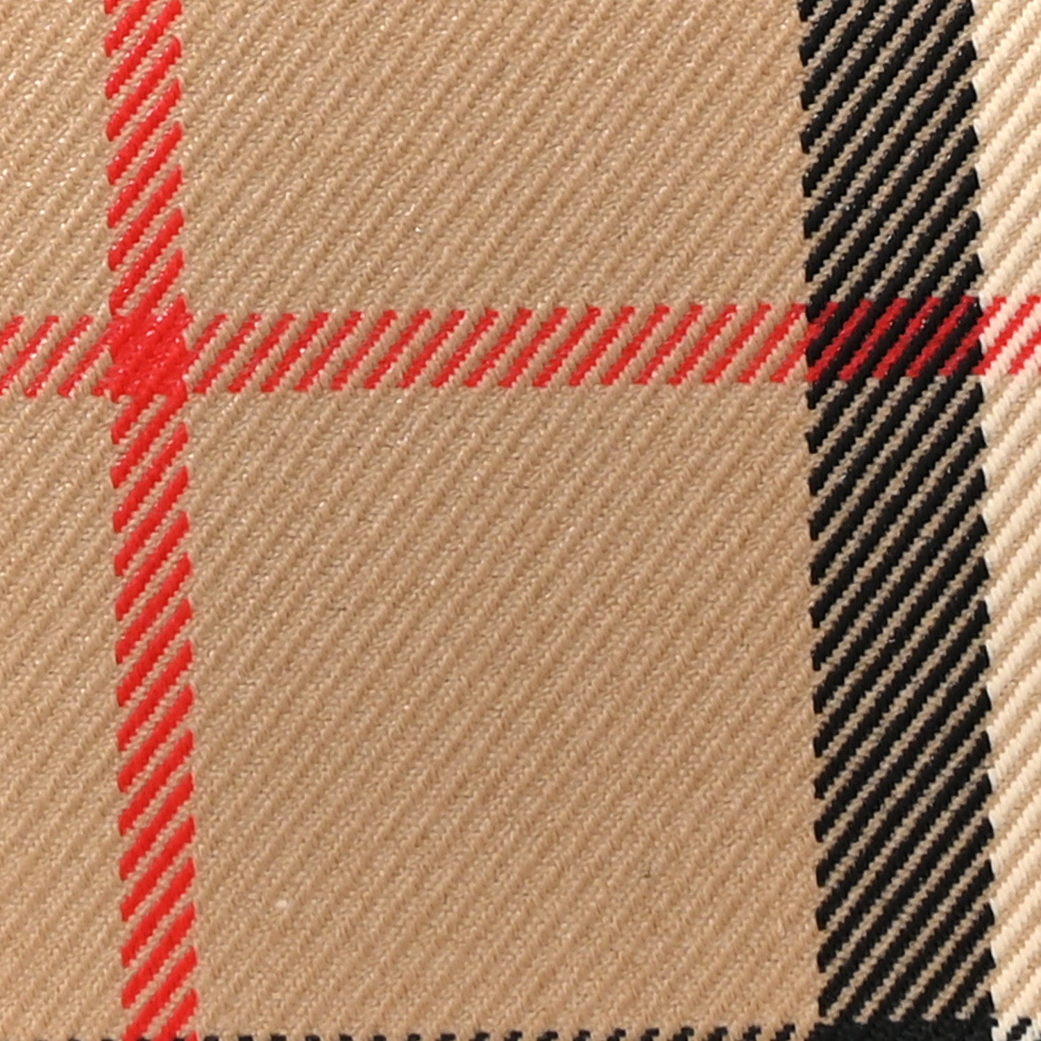 Burberry Vintage Check Gabardine Clutch Archive Beige Tan 6 of 8