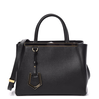 Fendi Vitello Elite Petite 2Jours Tote Black 1 of 12