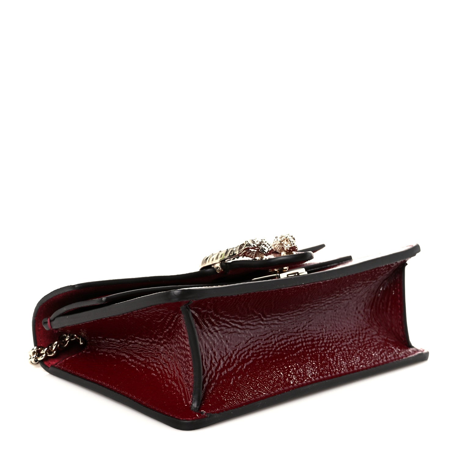 Gucci Crinkled Patent Mini Dionysus Shoulder Bag Rosso Ancora Red 4 of 10