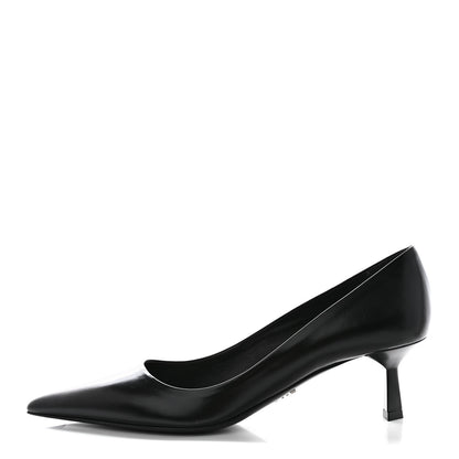 Prada Spazzolato Pointed Toe 55mm Pumps 38 Black 1 of 11