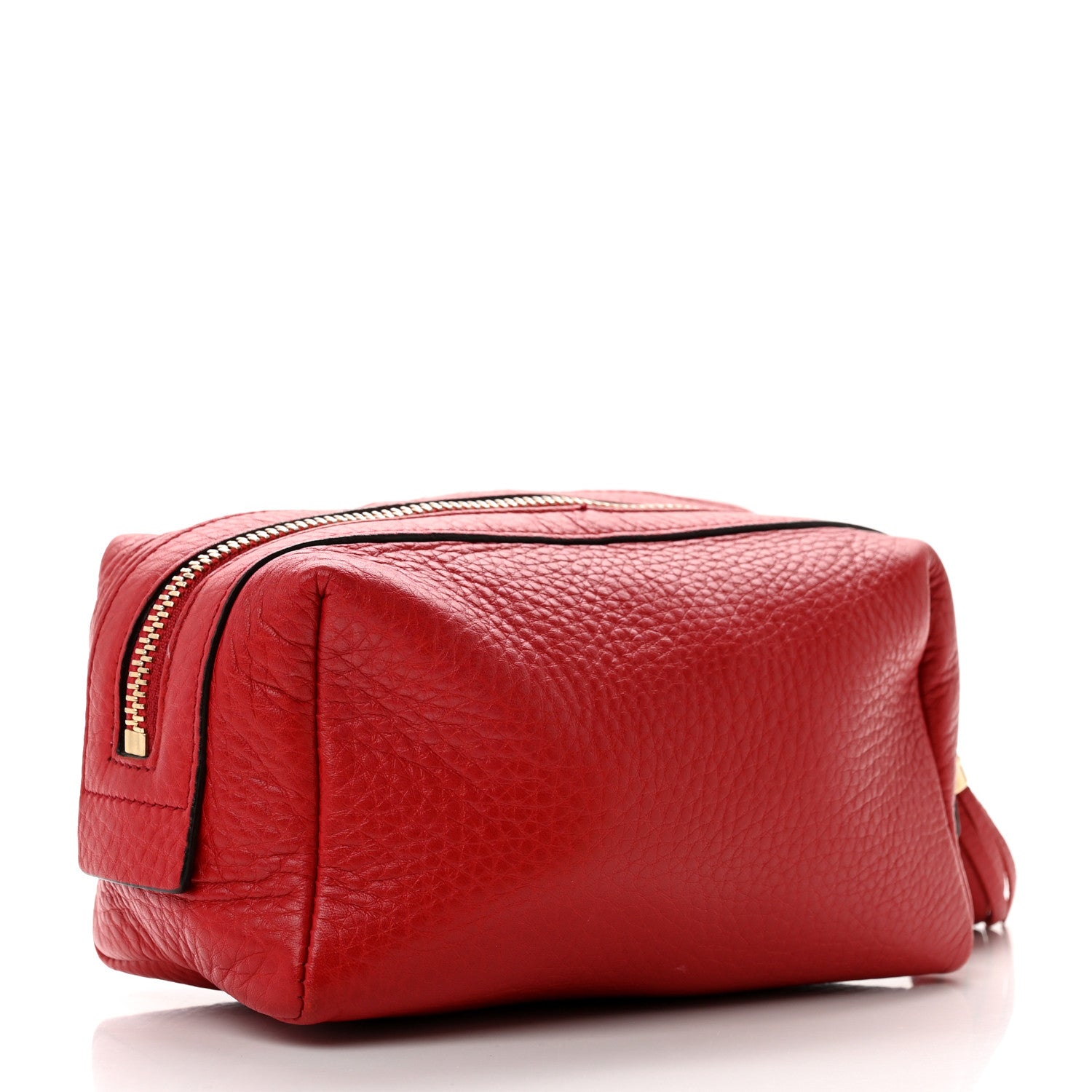 Gucci Pebbled Calfskin Medium Soho Cosmetic Case Red 3 of 7