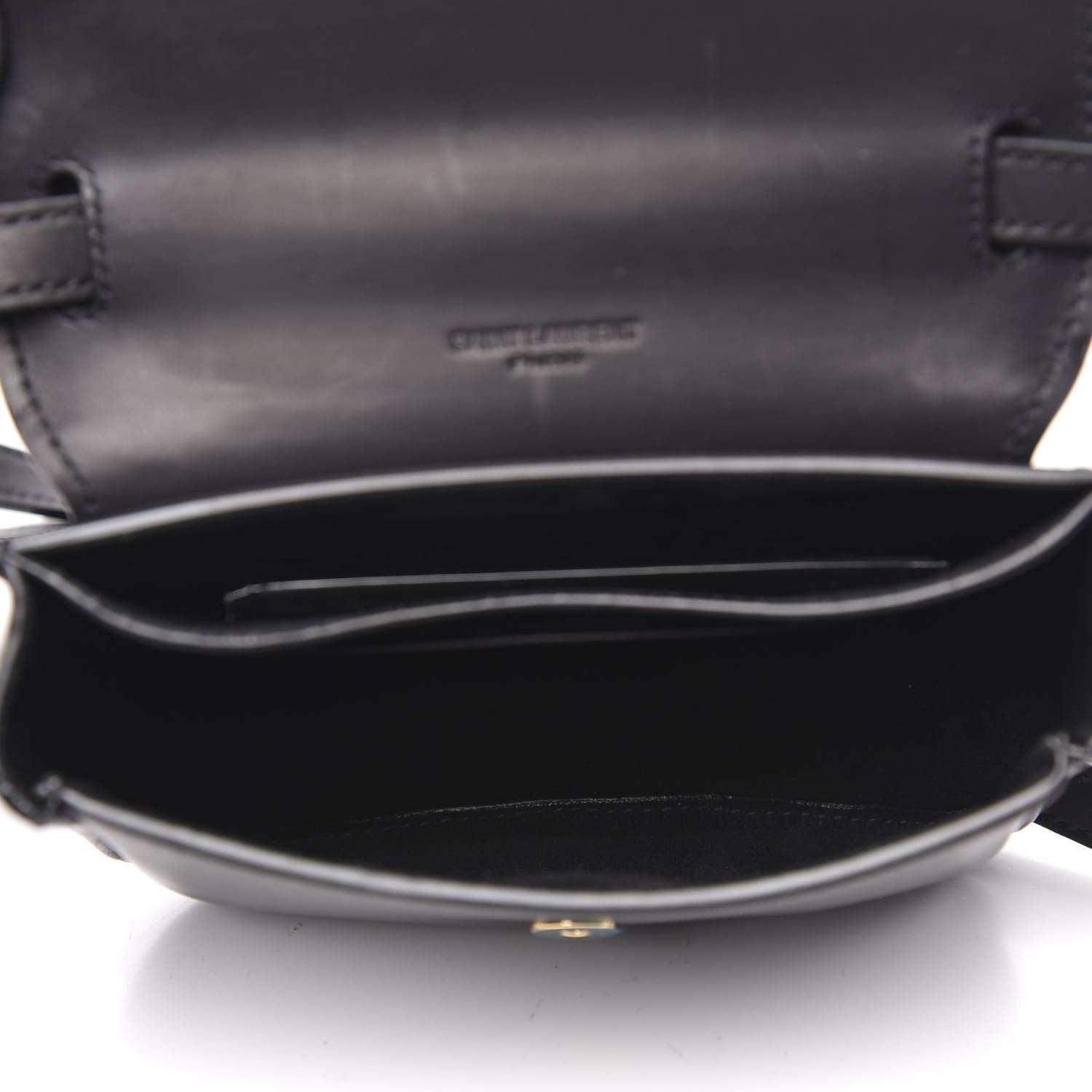 Saint Laurent Smooth Calfskin Mini Classic Monogram Kaia Satchel Black 4 of 8