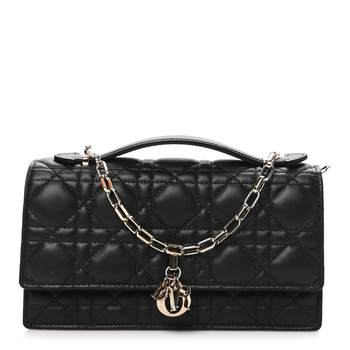 Christian Dior Lambskin Cannage Mini My Dior Bag Black 1 of 10