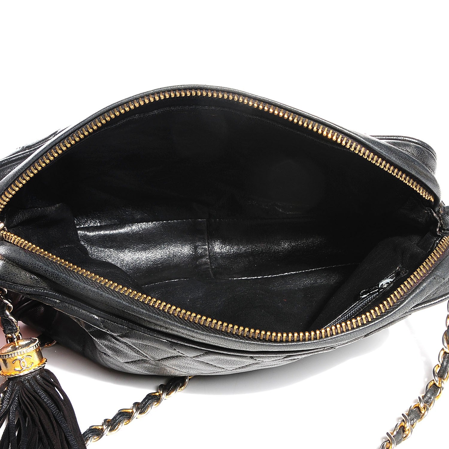 Chanel Lambskin Quilted Tassel Camera Case Black 8 of 8