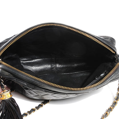 Chanel Lambskin Quilted Tassel Camera Case Black 8 of 8