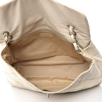 Chanel Calfskin Stitched Large Expandable Flap Bag White 5 of 19