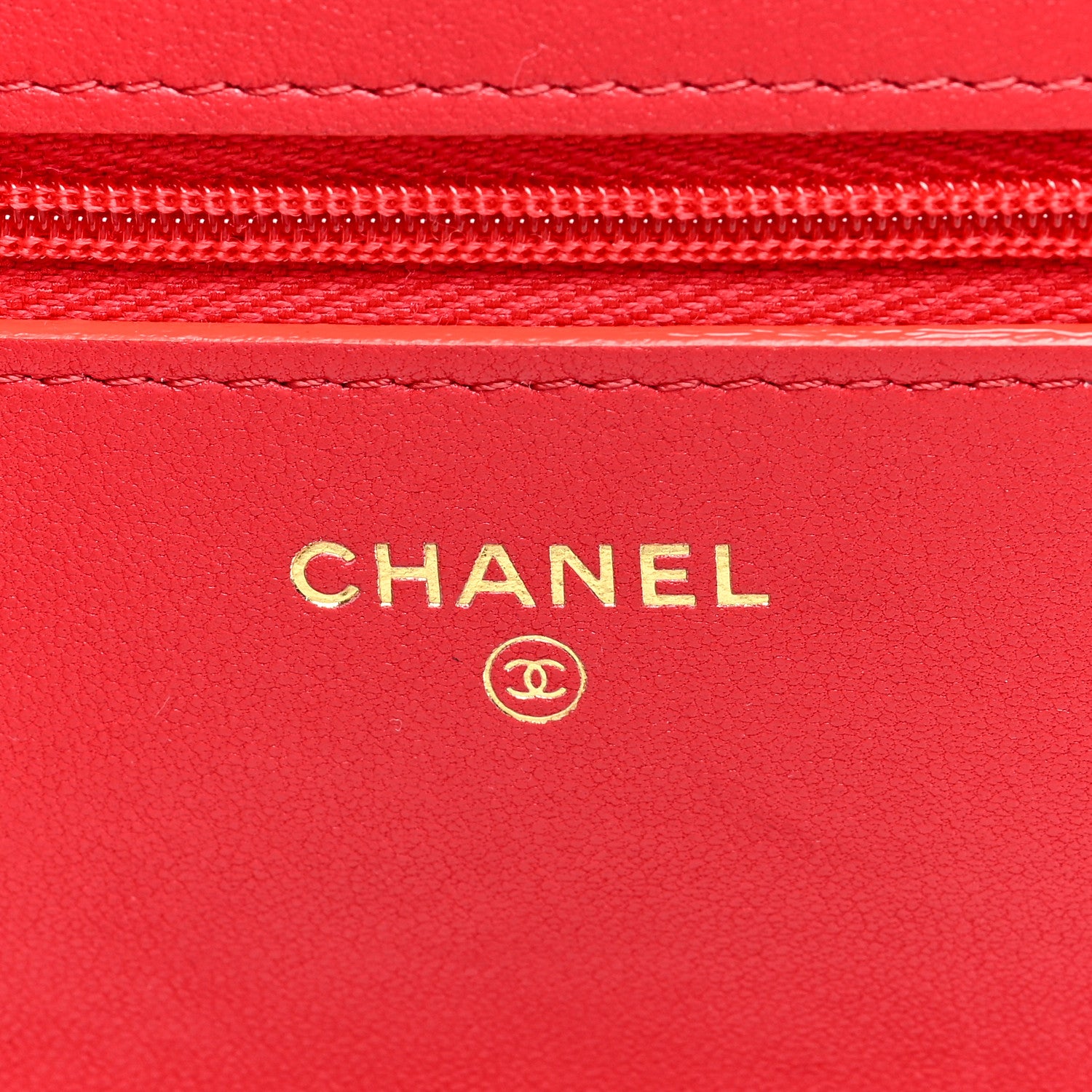 Chanel Lambskin Plexiglass Quilted Coco Love Wallet On Chain WOC Red 6 of 10