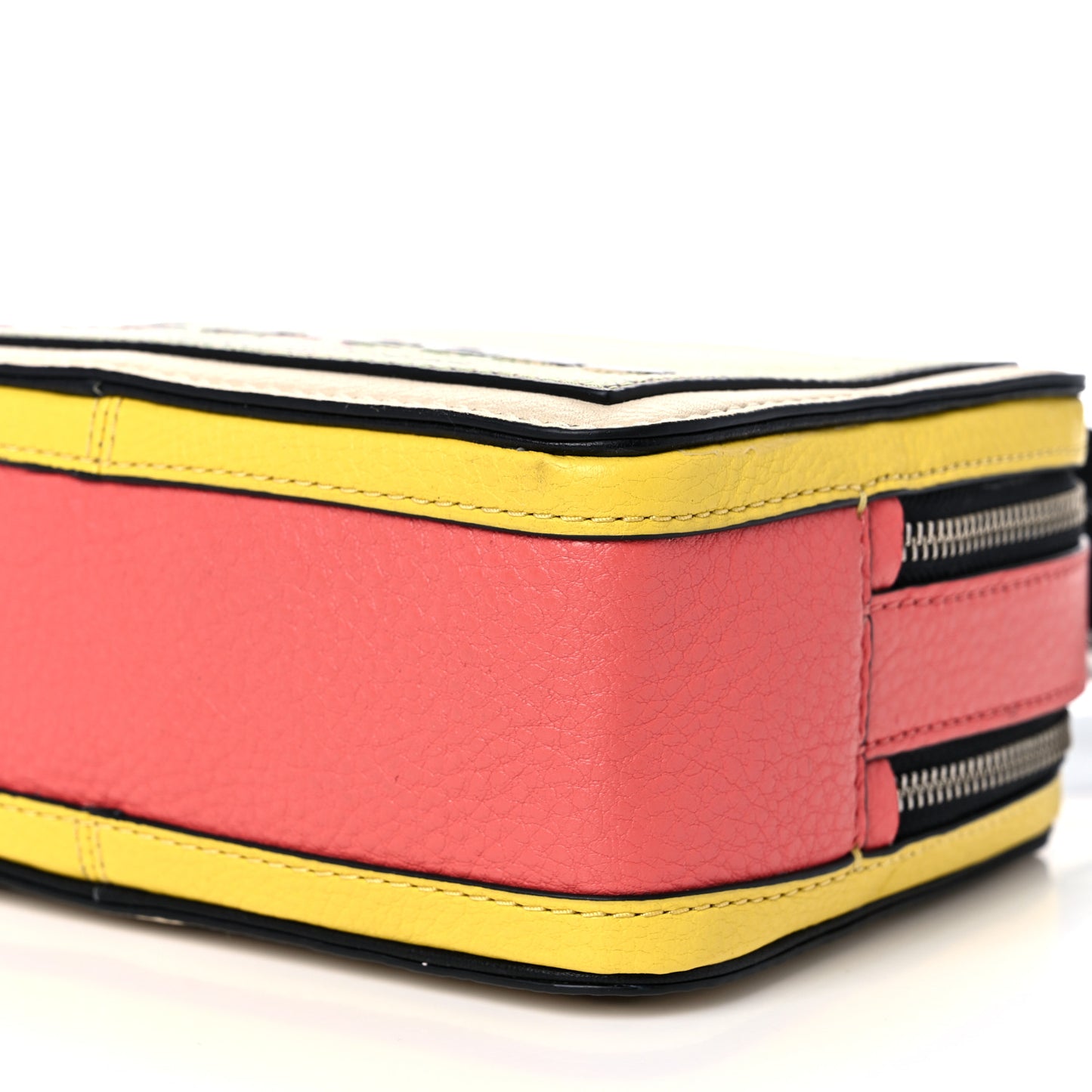 X Peanuts Calfskin The Box 20 Crossbody Yellow Multicolor