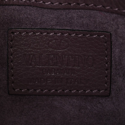 Valentino Garavani Grained Calfskin Micro Rockstud Tote Dark Mauve 6 of 10