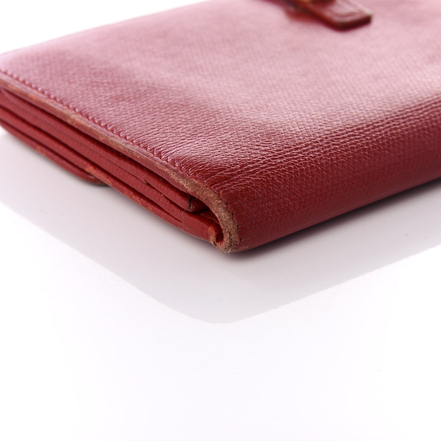 Grained Calfskin CC Long Wallet Red