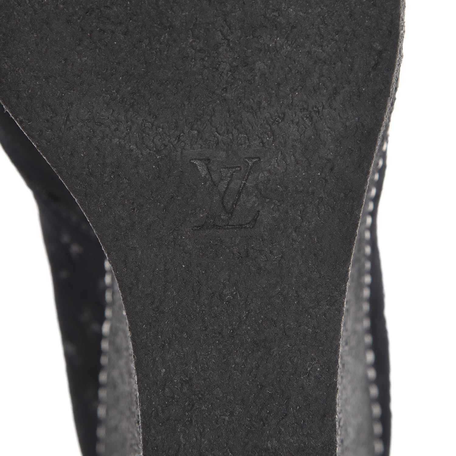 Louis Vuitton Suede Embossed Monogram Frosty Wedge Low Boots 38 Black 6 of 9