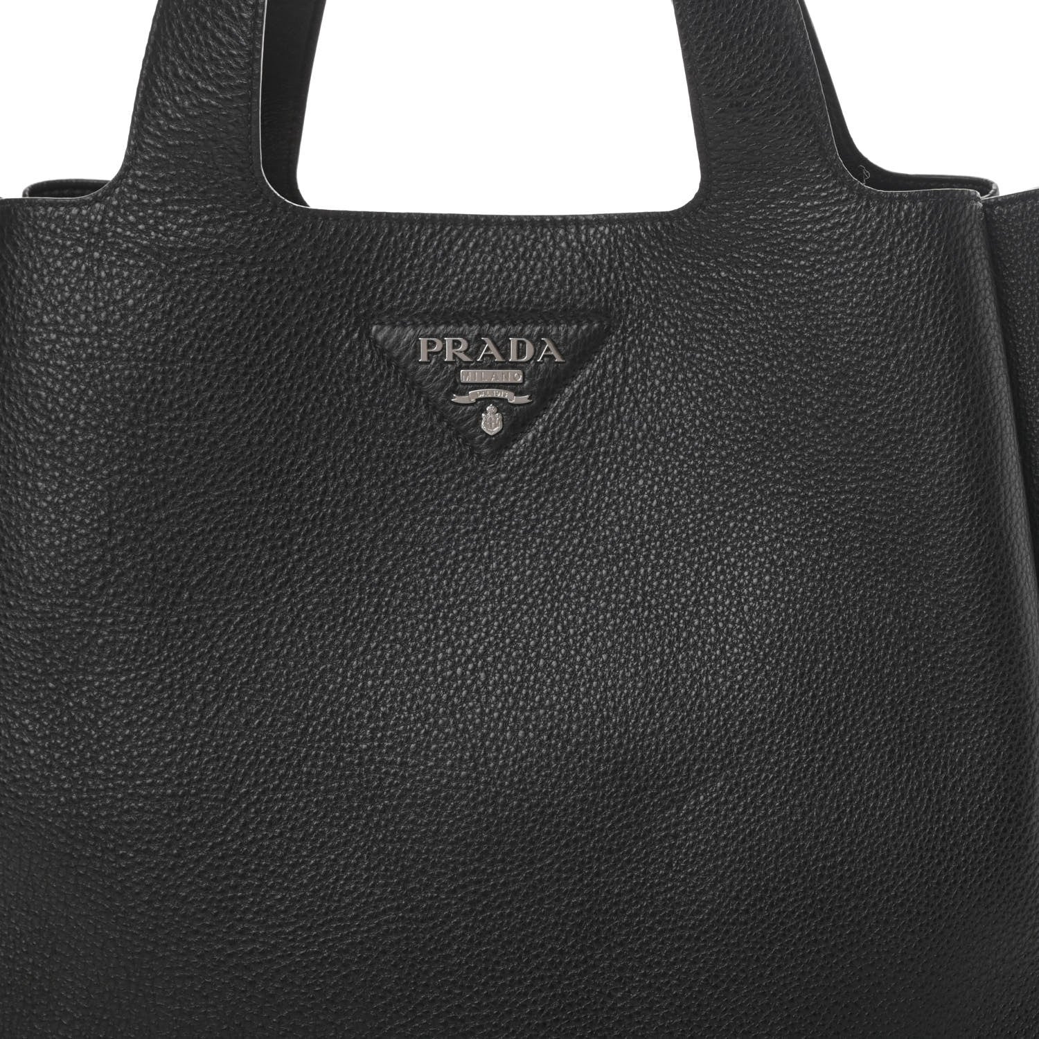 Prada Vitello Daino Soft Large Dynamique Tote Black 8 of 18