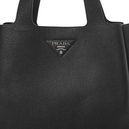 Prada Vitello Daino Soft Large Dynamique Tote Black 8 of 18