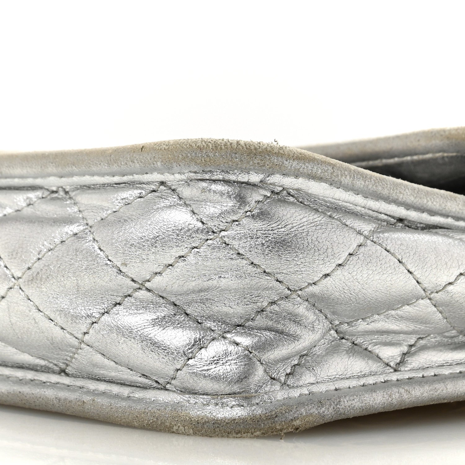 Chanel Vinyl Large Ice Cube Flap Silver 10 of 16