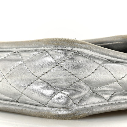Chanel Vinyl Large Ice Cube Flap Silver 10 of 16