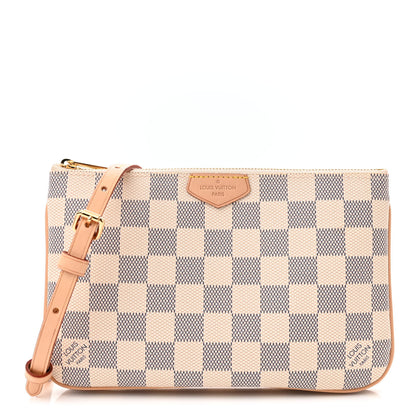 Louis Vuitton Damier Azur Double Zip Pochette 1 of 11
