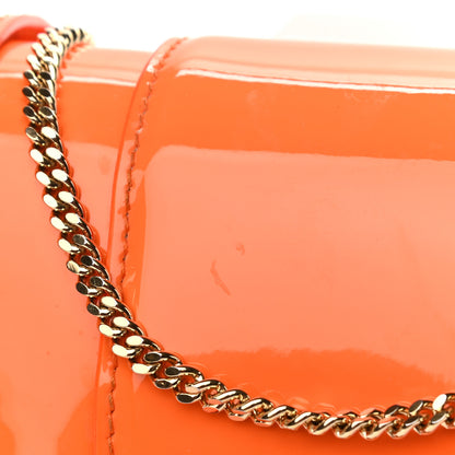 Versace Patent Palazzo Medusa Chain Shoulder Bag Orange 9 of 10