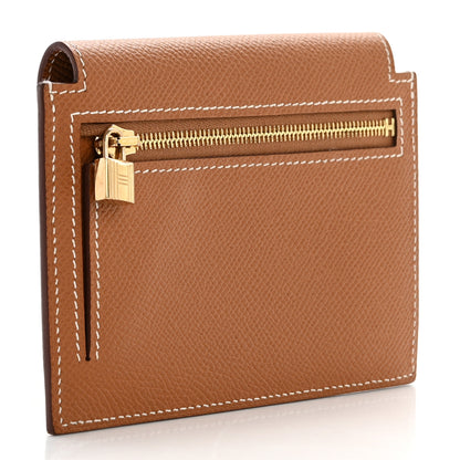 Hermes Epsom Kelly Pocket Compact Wallet Gold 3 of 9