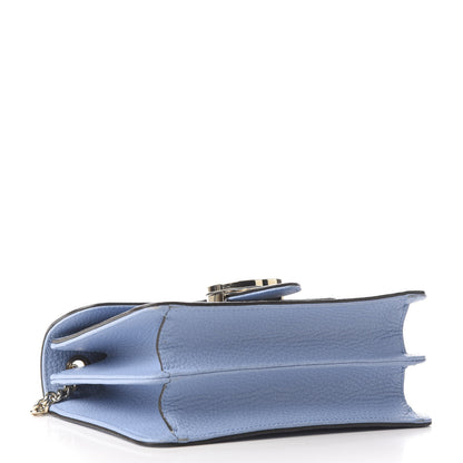 Gucci Dollar Calfskin Small Interlocking G Shoulder Bag Mineral Blue 3 of 9