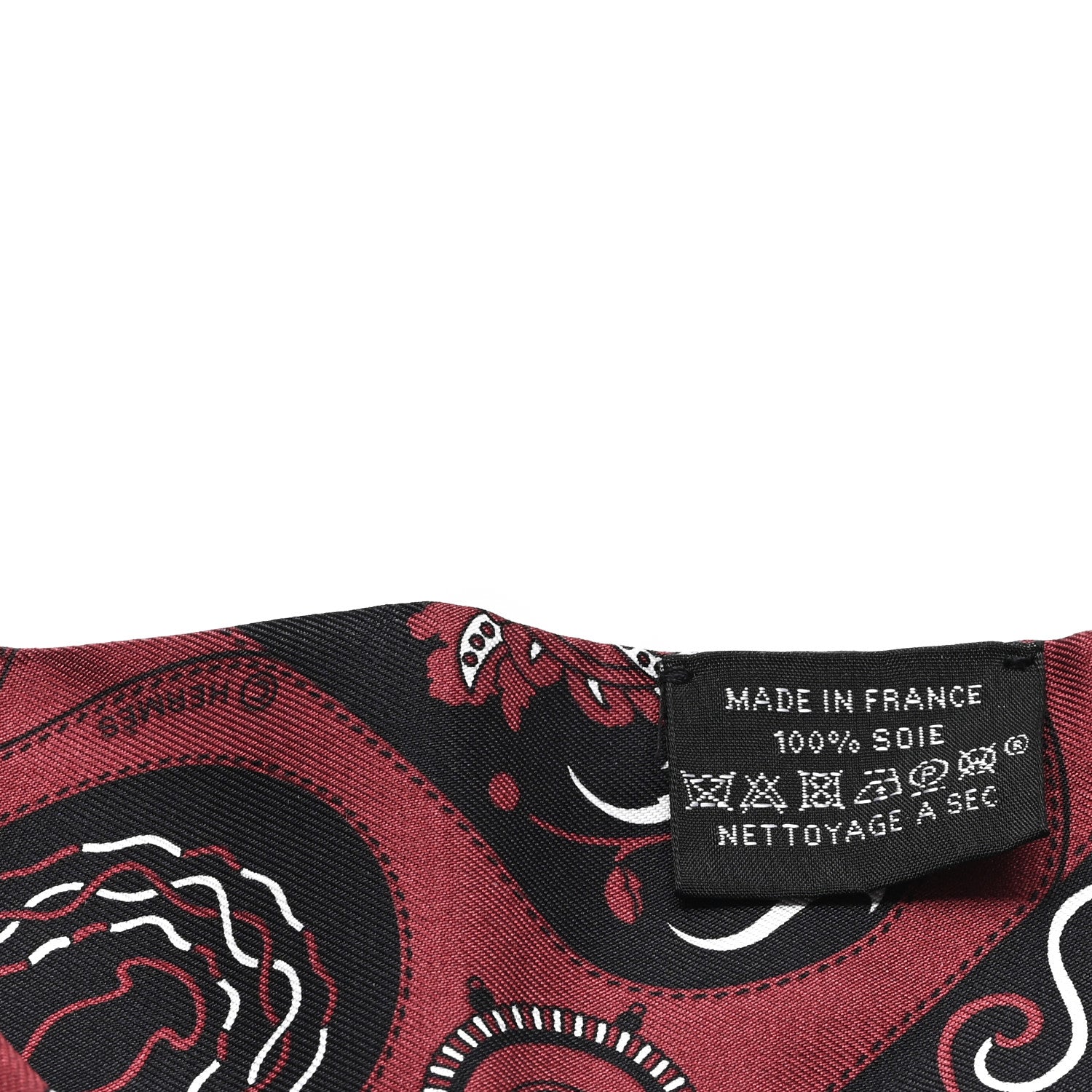 Hermes Silk Festival Des Amazones Twilly Bourgogne White Black 3 of 3