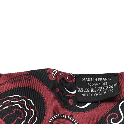 Hermes Silk Festival Des Amazones Twilly Bourgogne White Black 3 of 3