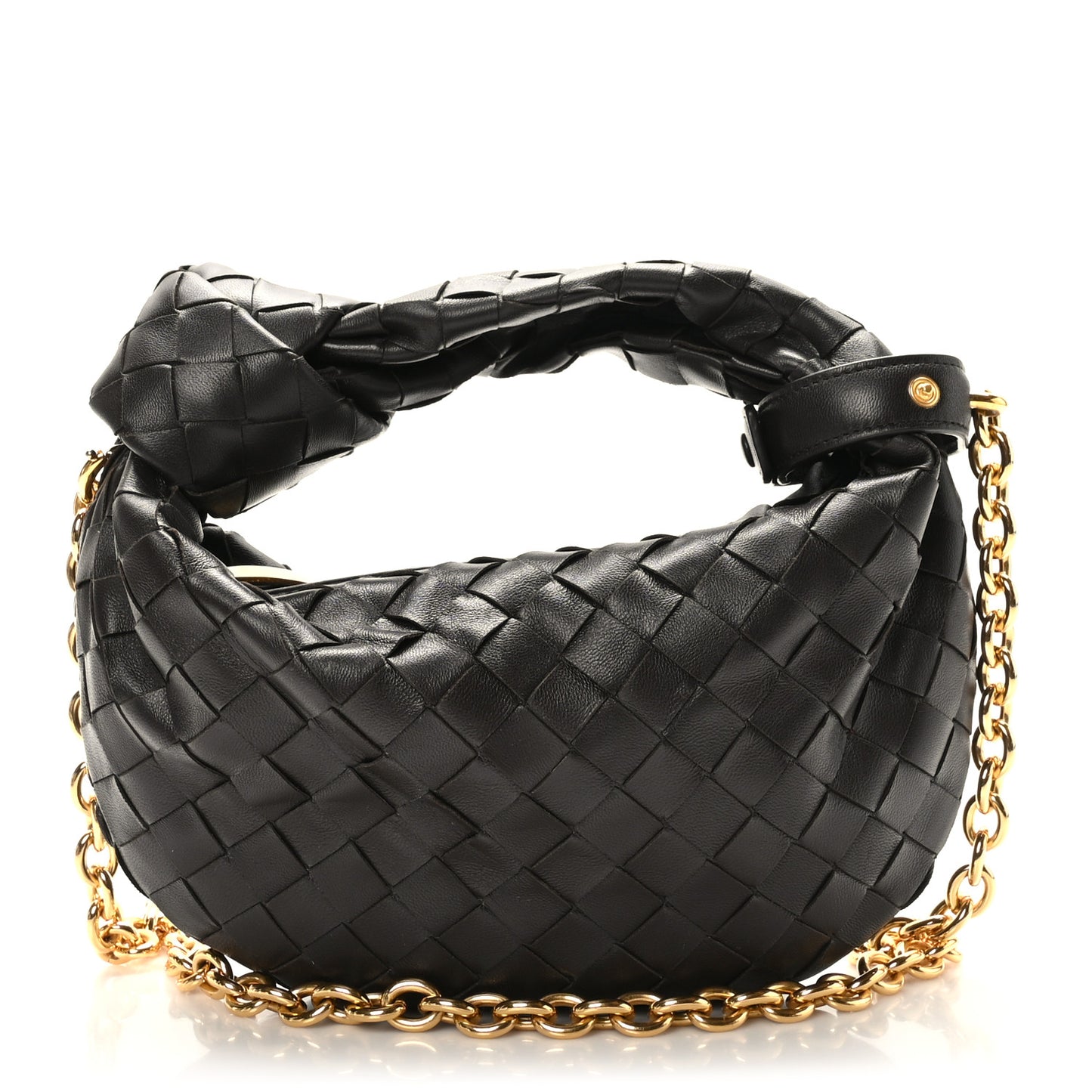 Nappa Intrecciato Mini Chain Jodie Fondant