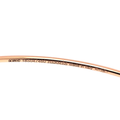 Hermes 18K Rose Gold Filet D'Or Hoop Earrings 4 of 4