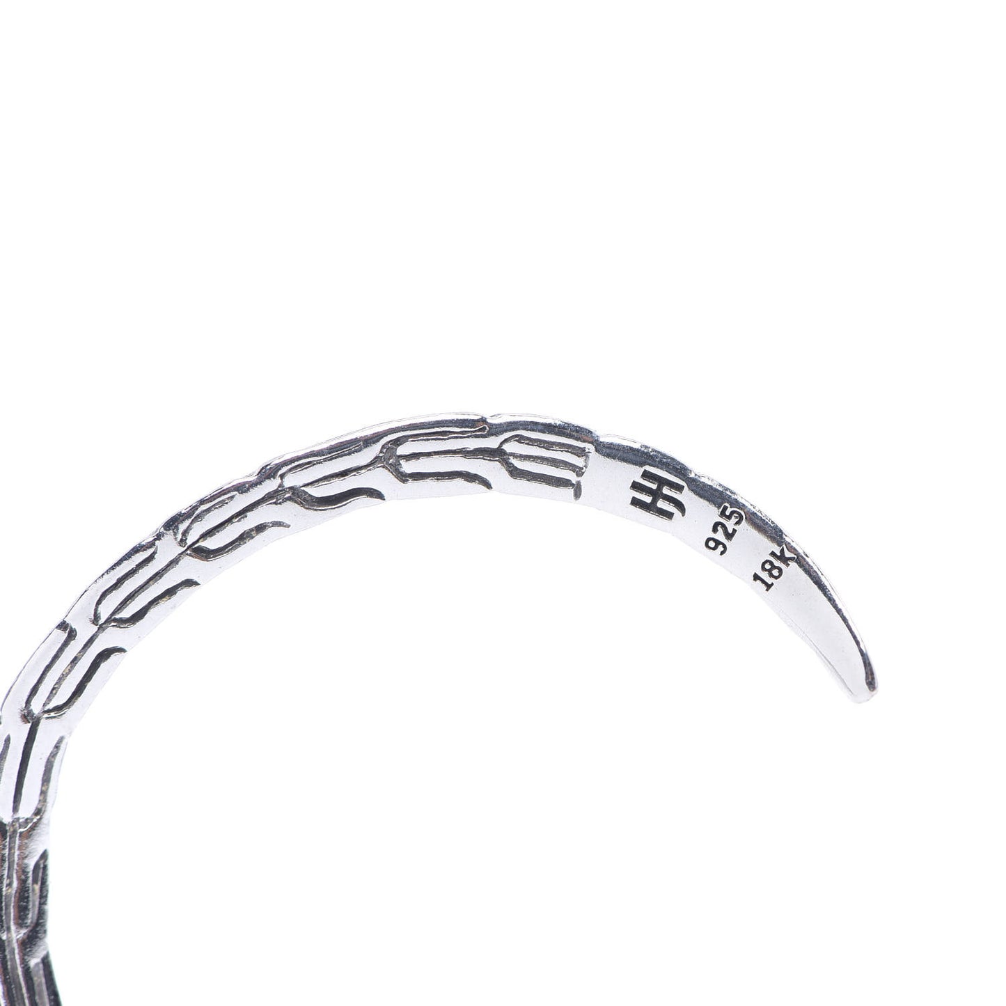 X Adwoa Aboah Sterling Silver Tourmaline Pyrite Hematite Classic Chain Single Ear Cuff