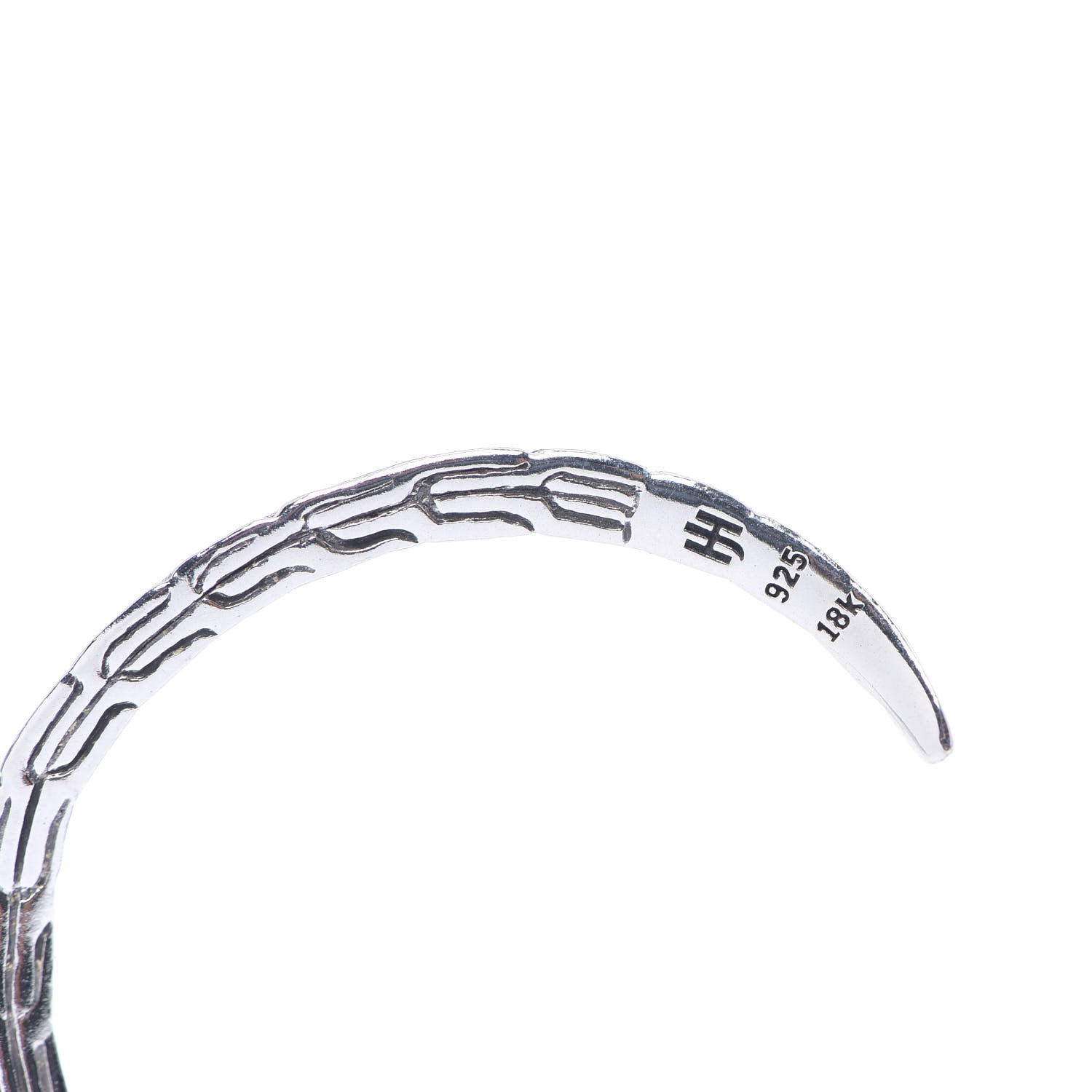 John Hardy X Adwoa Aboah Sterling Silver Tourmaline Pyrite Hematite Classic Chain Single Ear Cuff 4 of 4