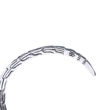 John Hardy X Adwoa Aboah Sterling Silver Tourmaline Pyrite Hematite Classic Chain Single Ear Cuff 4 of 4