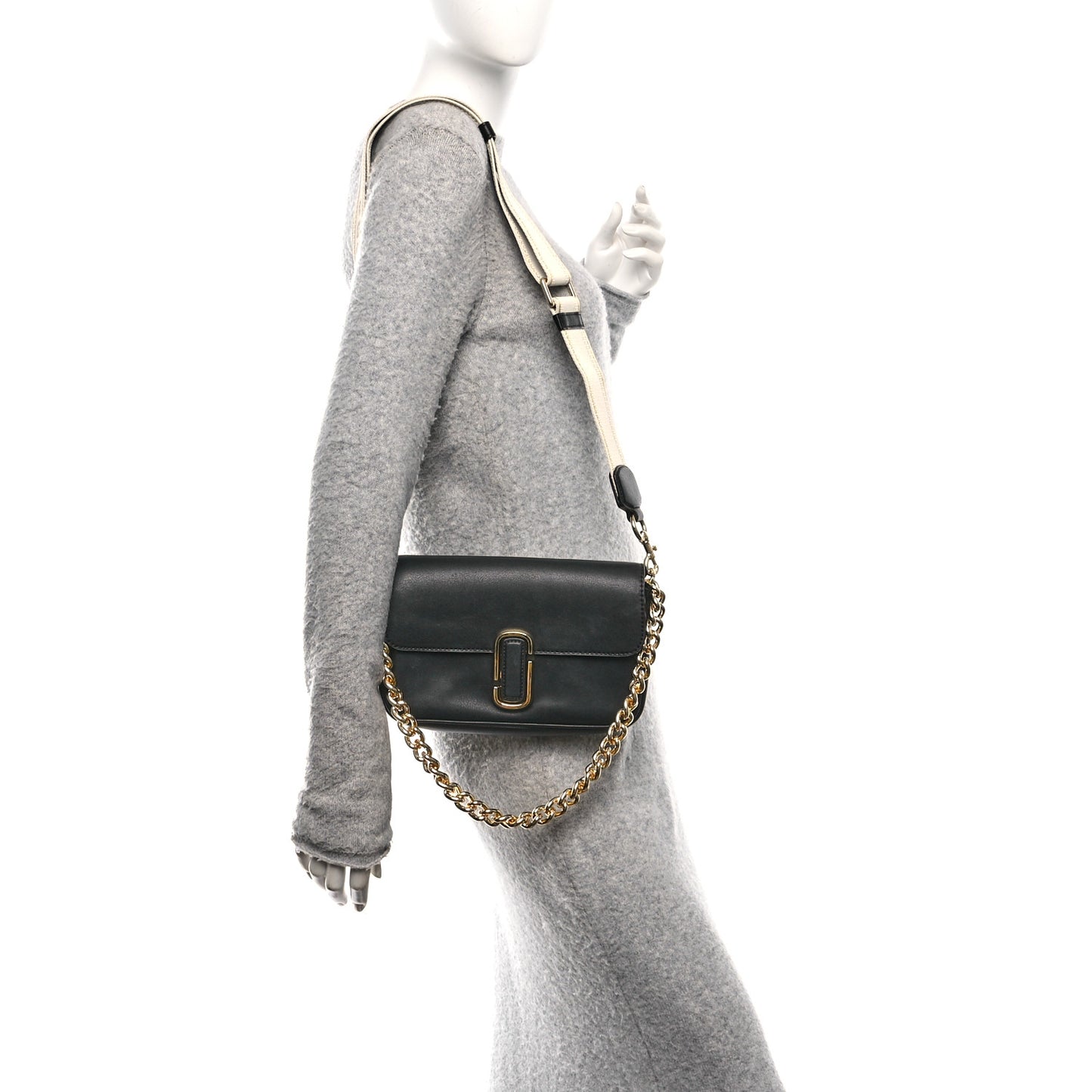 Calfskin The J Marc Shoulder Bag Black