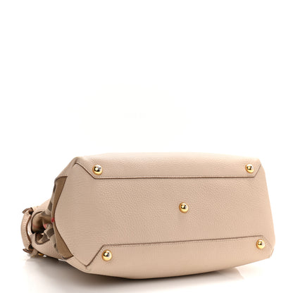 Burberry Derby Calfskin House Check Medium Banner Tote Beige 4 of 12