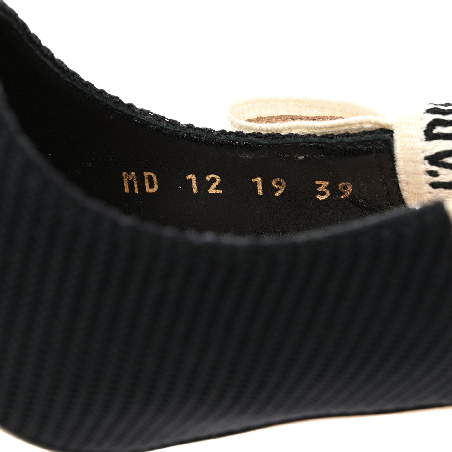 Technical Canvas Ribbon J'Adior Slingback 100mm Pumps 39 Black
