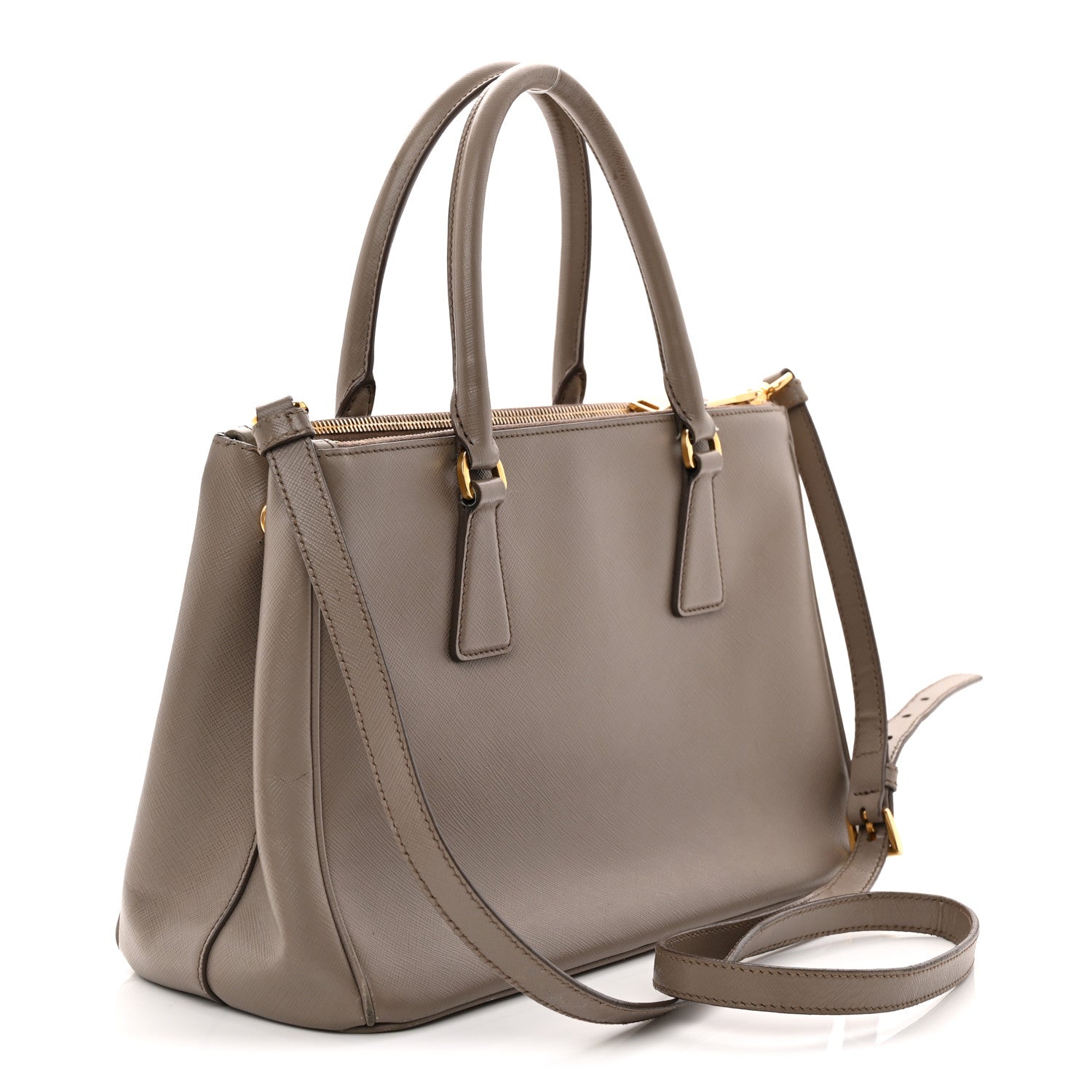 Prada Saffiano Small Galleria Double Zip Tote Argilla 3 of 13
