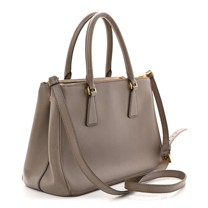 Prada Saffiano Small Galleria Double Zip Tote Argilla 3 of 13