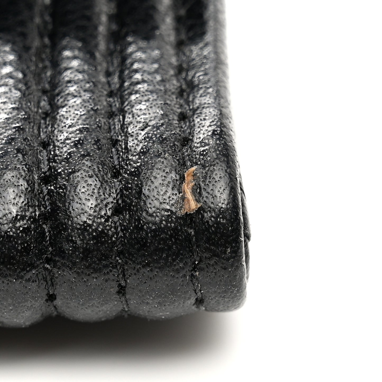 Caviar Quilted Boy Flap Card Holder Black