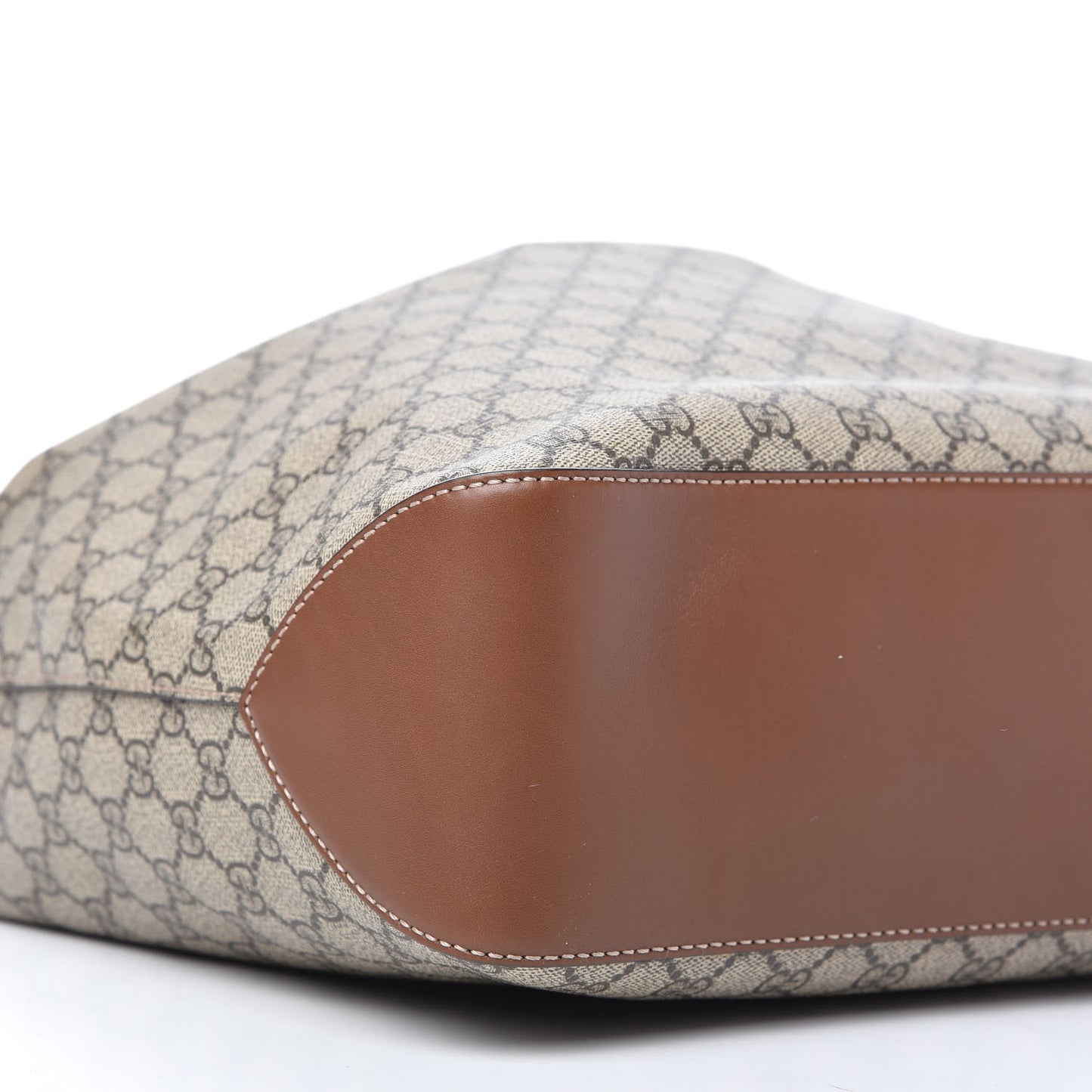 GG Supreme Monogram Large Linea A Hobo Light Brown