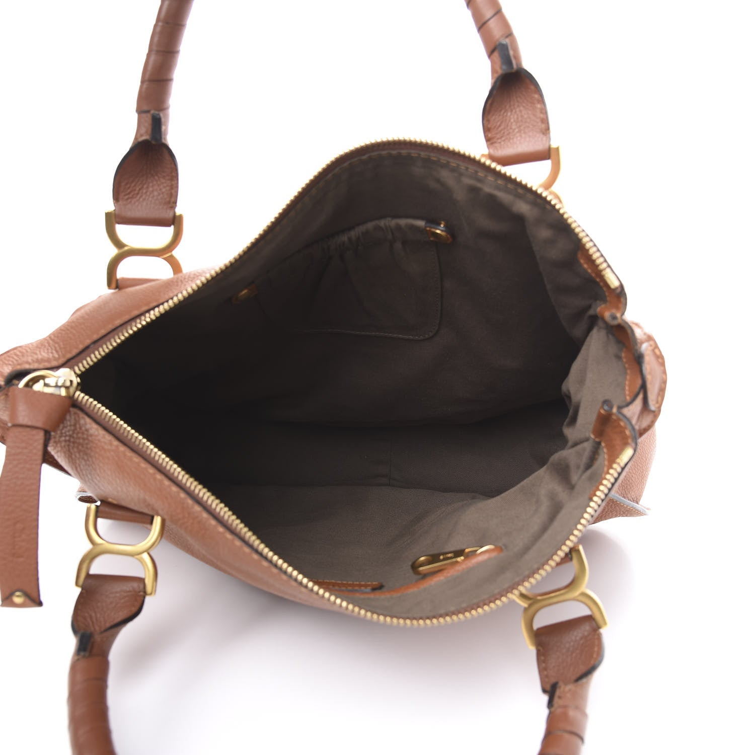 Chloe Calfskin Large Marcie Satchel Tan 5 of 13