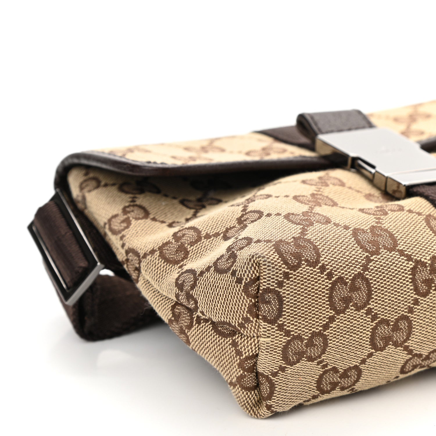 Gucci Monogram Waist Pouch Bag Dark Brown 8 of 9