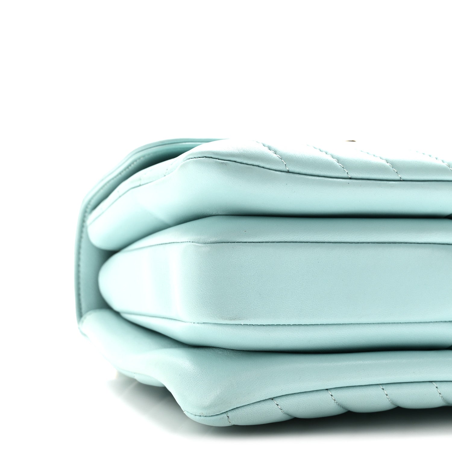 Chanel Lambskin Chevron Quilted Small Trendy CC Flap Dual Handle Bag Light Blue 9 of 10
