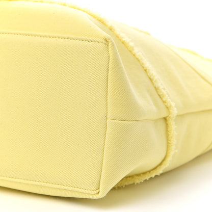 Chanel Denim Chevron Coco Tote Yellow 9 of 10