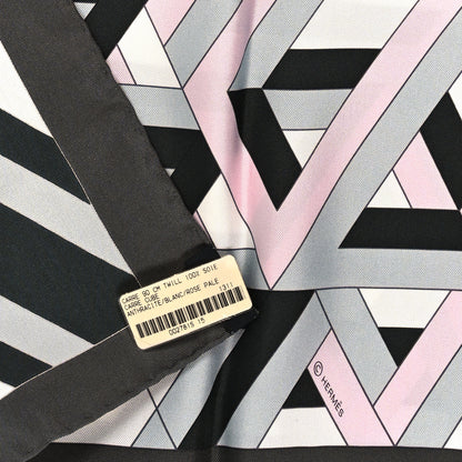 Hermes Silk Carre Cube Scarf 90 Anthracite 3 of 3