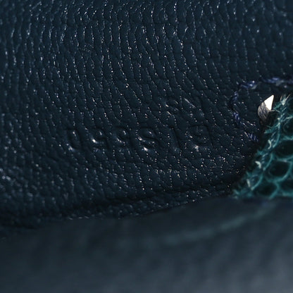 Hermes Togo Lizard Kelly Retourne Touch 25 Vert Rousseau 9 of 16