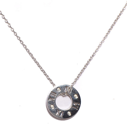 Tiffany 18K White Gold Diamond Atlas Pierced Pendant 1 of 6