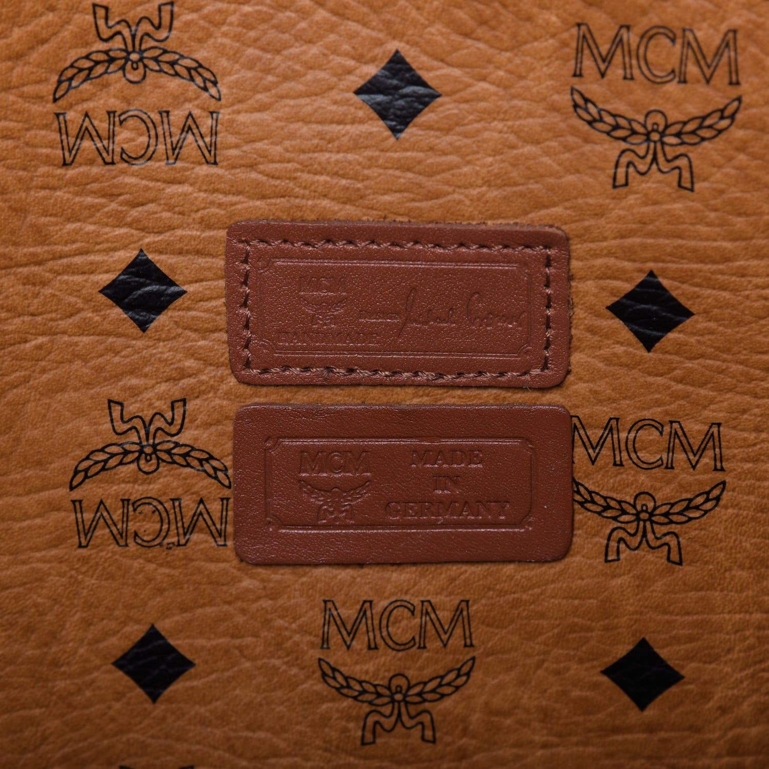 MCM Visetos Shopper Tote Cognac 8 of 11