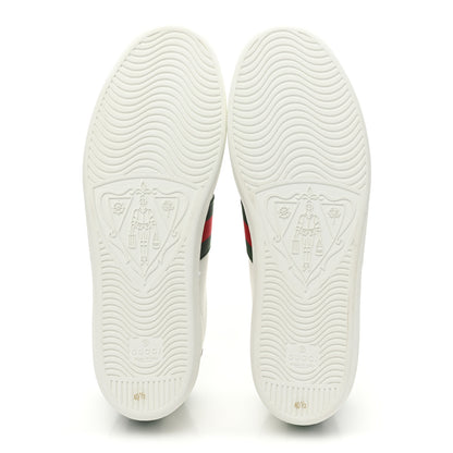 Gucci X DISNEY Calfskin Miro Soft Web Donald Duck Womens Ace Sneakers 40.5 White New Shamarock 6 of 10