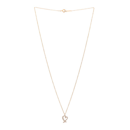 Tiffany 18K Rose Gold Diamond Mini Paloma Picasso Loving Heart Pendant Necklace 3 of 4