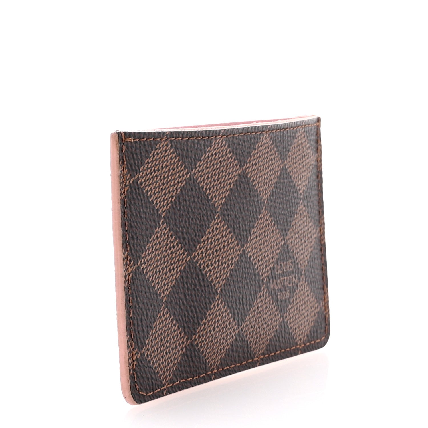 Louis Vuitton Damier Ebene Caissa Card Holder Rose Ballerine 3 of 6
